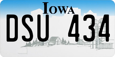IA license plate DSU434
