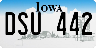 IA license plate DSU442