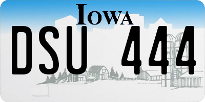 IA license plate DSU444