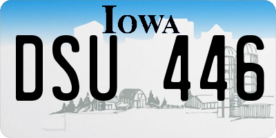 IA license plate DSU446