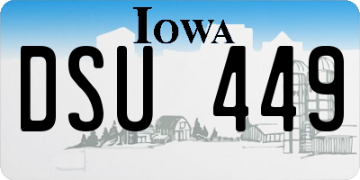 IA license plate DSU449