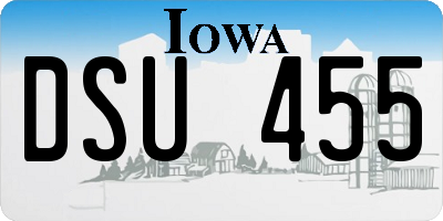 IA license plate DSU455