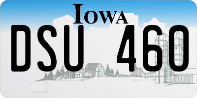 IA license plate DSU460