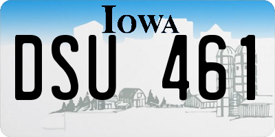 IA license plate DSU461