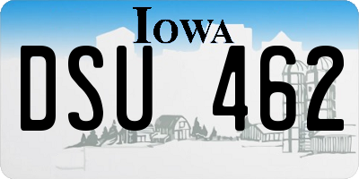 IA license plate DSU462