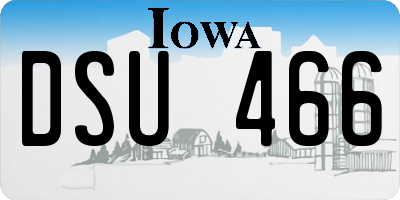 IA license plate DSU466
