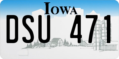 IA license plate DSU471