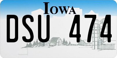 IA license plate DSU474