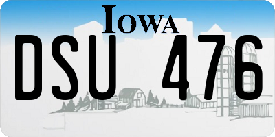 IA license plate DSU476