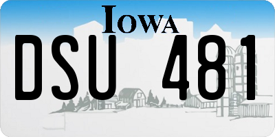 IA license plate DSU481