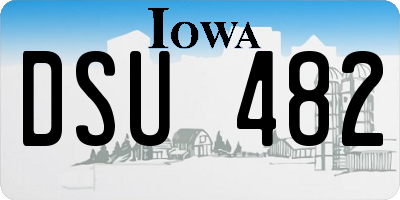 IA license plate DSU482