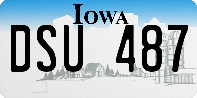 IA license plate DSU487