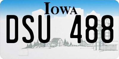 IA license plate DSU488