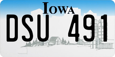 IA license plate DSU491