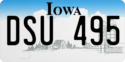 IA license plate DSU495