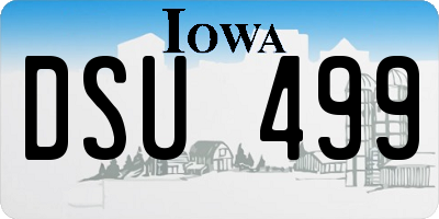IA license plate DSU499