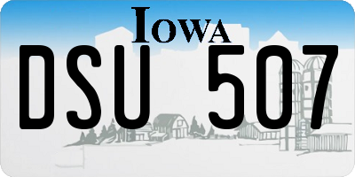 IA license plate DSU507