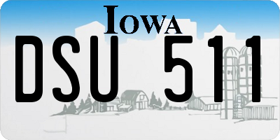 IA license plate DSU511