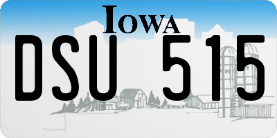 IA license plate DSU515