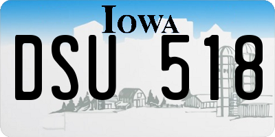 IA license plate DSU518