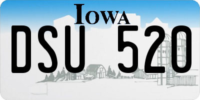 IA license plate DSU520
