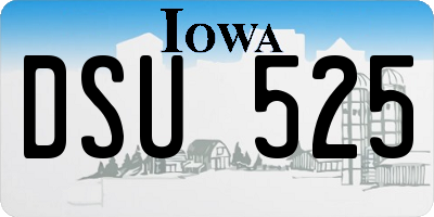 IA license plate DSU525
