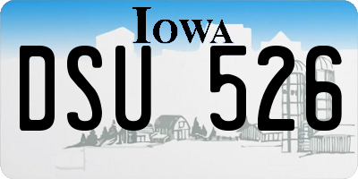 IA license plate DSU526
