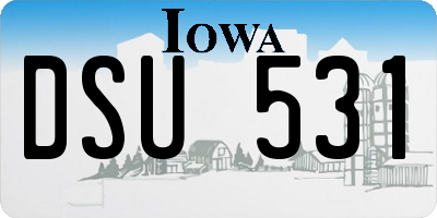 IA license plate DSU531