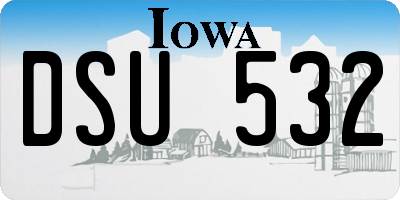 IA license plate DSU532