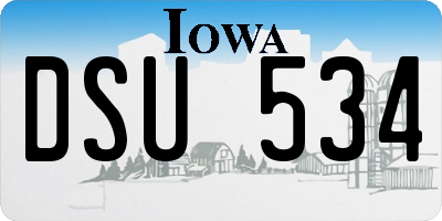 IA license plate DSU534