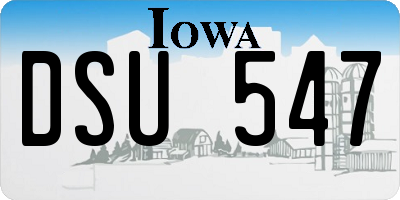 IA license plate DSU547