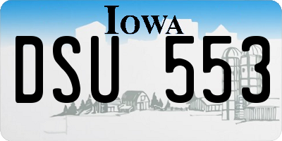 IA license plate DSU553