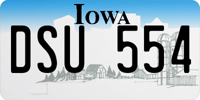 IA license plate DSU554