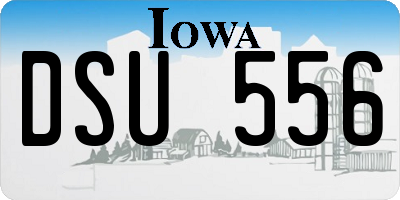IA license plate DSU556