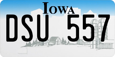 IA license plate DSU557