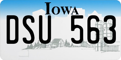 IA license plate DSU563