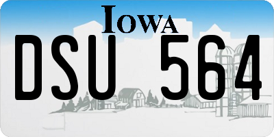 IA license plate DSU564