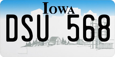 IA license plate DSU568