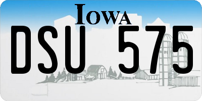 IA license plate DSU575