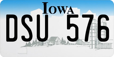 IA license plate DSU576