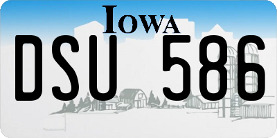 IA license plate DSU586