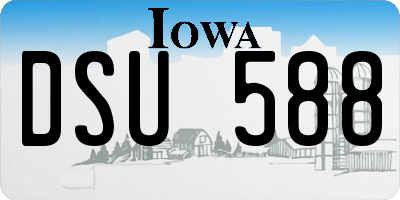 IA license plate DSU588