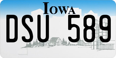 IA license plate DSU589
