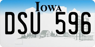 IA license plate DSU596
