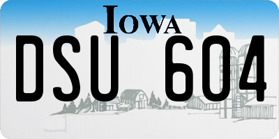 IA license plate DSU604