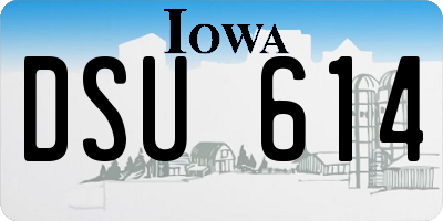 IA license plate DSU614