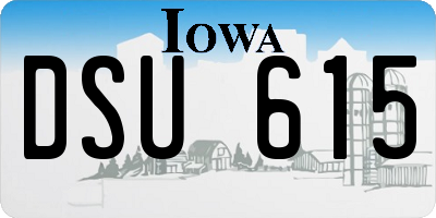 IA license plate DSU615