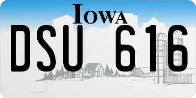 IA license plate DSU616