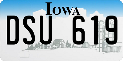 IA license plate DSU619