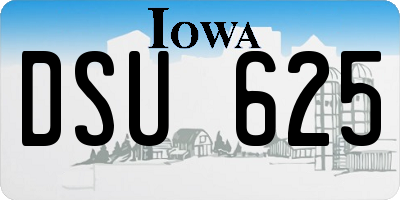 IA license plate DSU625
